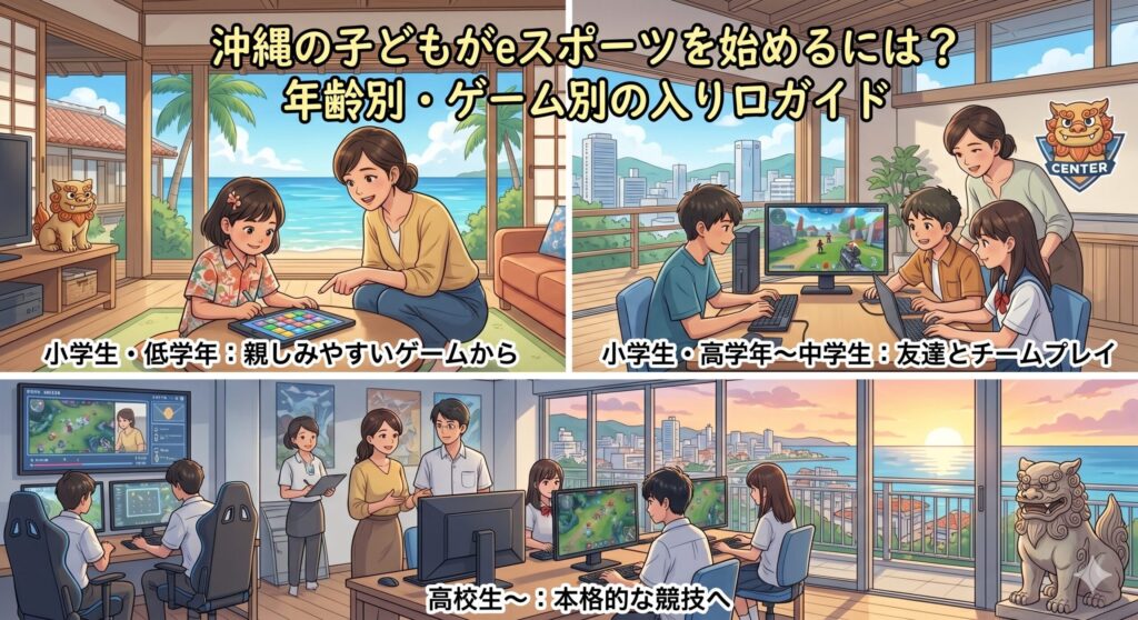 沖縄の子どもがeスポーツを始めるには？年齢別・ゲーム別の入り口ガイド
